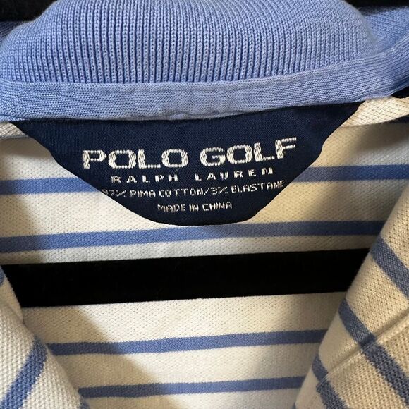 Ralph Lauren Polo Men's striped preppy shirt golf embroidered logo L - Picture 6 of 10